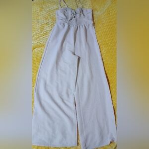 Cream Jumpsuit Chic One-Piece(Excellent Condition)